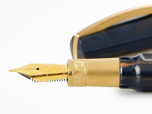 Visconti Mirage Mythos Zeus Füllfederhalter, Blau, Vergoldet, KP07-09-FP