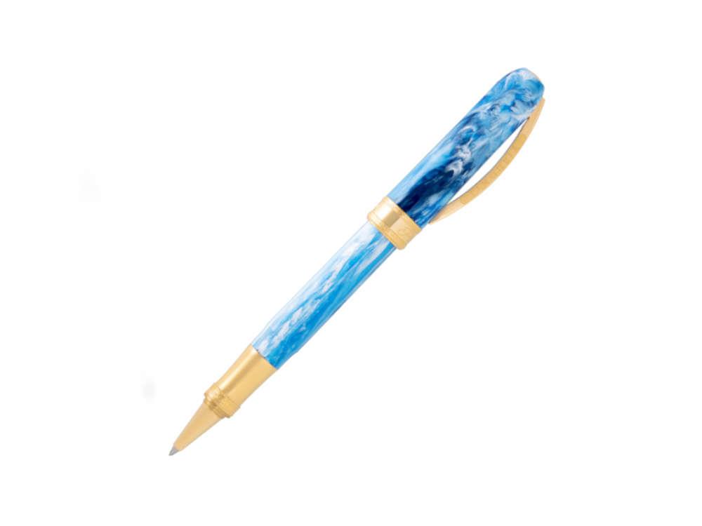 Visconti Comedia Paradiso Roller, Acryl-Edelharz, Blau, Vergoldet, KP10-51-RB