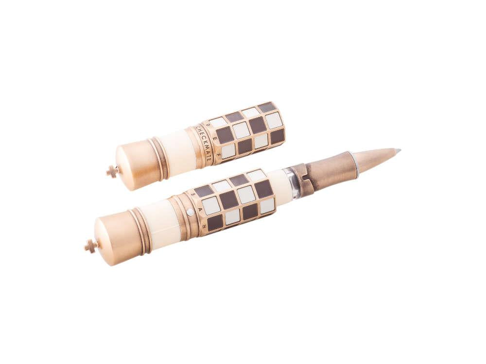 Visconti Checkmate Roller, Bronze, Elfenbein, Limitierte Edition, KP62-01-RB