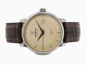 Zeppelin LZ 120 Bodensee Automatik Uhr, Beige, 40cm, Lederband, 8160-5