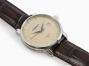 Zeppelin LZ 120 Bodensee Automatik Uhr, Beige, 40cm, Lederband, 8160-5