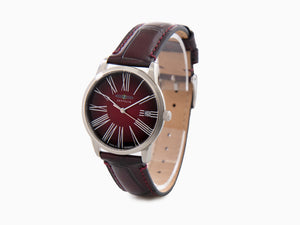 Zeppelin Flatline Lady Quartz Uhr, Bordeaux, 36 mm, 8345-5