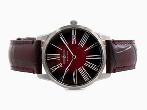 Zeppelin Flatline Lady Quartz Uhr, Bordeaux, 36 mm, 8345-5