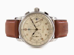 Zeppelin Méditerranée Chrono Quartz Uhr, Beige, 40 mm, Tag, 9670-5