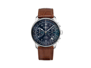 Zeppelin LZ126 Los Angeles Quartz Uhr, Blau, 42 mm, Chronograph, 7614-3