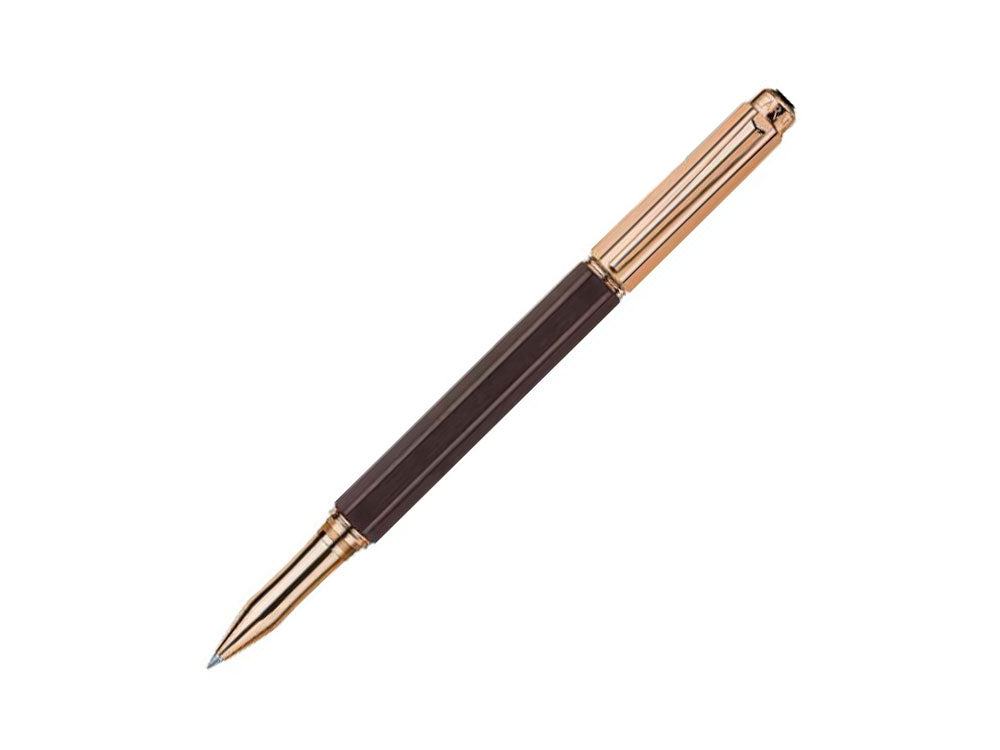 Caran d´Ache Varius Ebony Roller, Ebenholz, PVD Rosegold, Braun, 4470.142