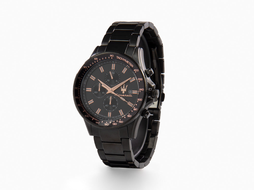 Maserati Sfida Quartz Uhr, PVD, Schwarz, 44 mm, Mineral Glas, R8873640011