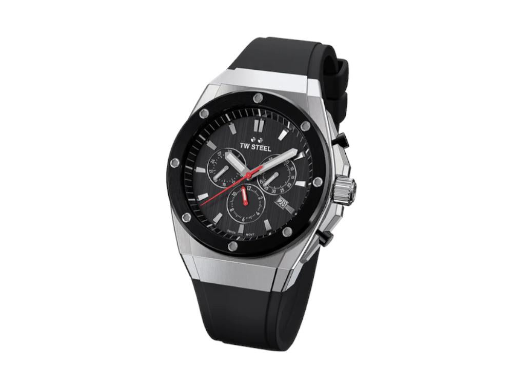 TW Steel Ceo Tech 44mm Quartz Uhr, Grau, 44 mm, Kautschukband, 10 atm, CE4042