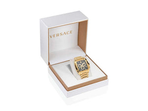 Versace Dominus Quartz Uhr, PVD Gold, Schwarz, 42 x 49.50 mm, VE6H00523