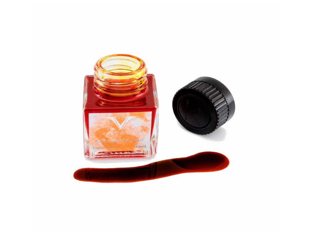 Visconti Cafè Terrace at Night Tintenfass, 30ml, Orange, Glass, INKVG-30ML58