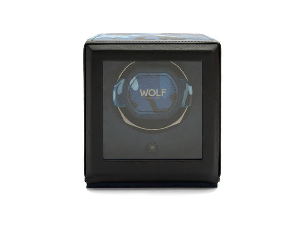 WOLF Elements Water Uhrenrolle, 1 Uhr, Blau, Vegane Leder, 665371 - Iguana  Sell DE